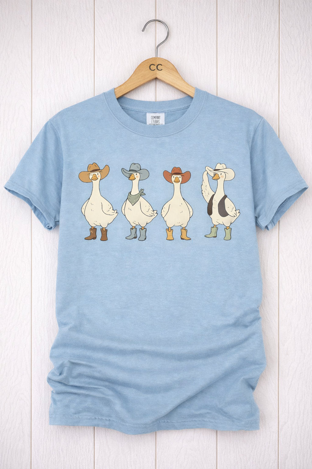Cowboy Geese Western Graphic Tee from The Sassy Saddle, made in Kansas