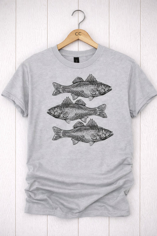 Vintage Bass Fish Graphic Tee