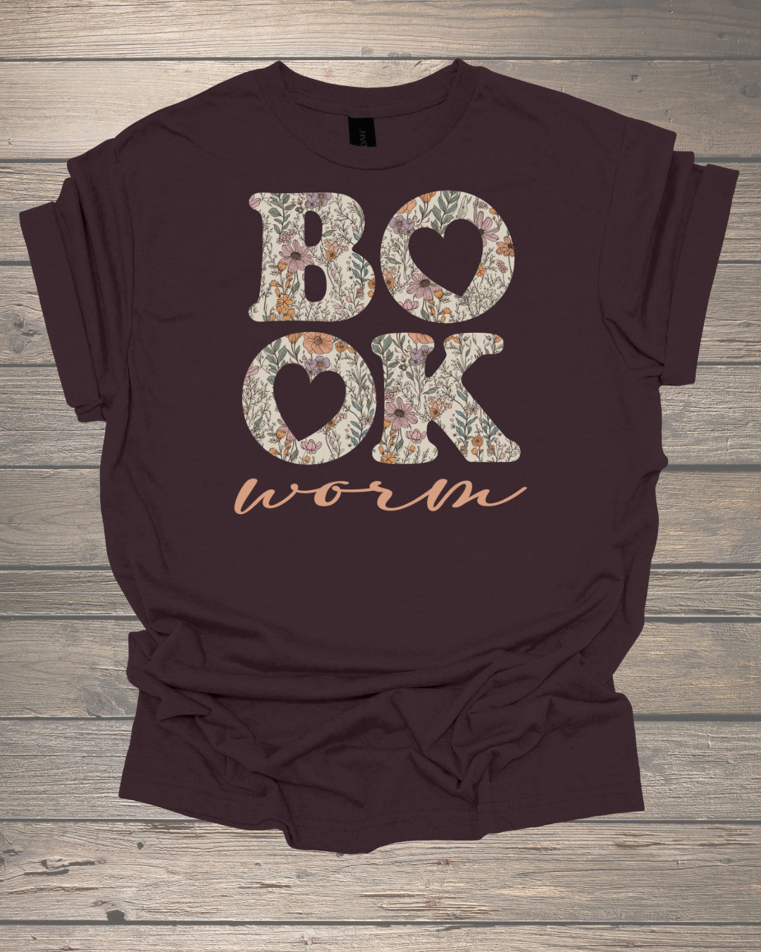 Book Worm Floral Graphic Tee