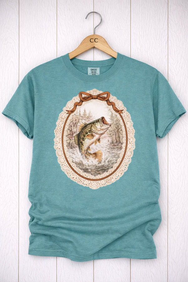 Vintage Bass Fishing Lace Frame Tee