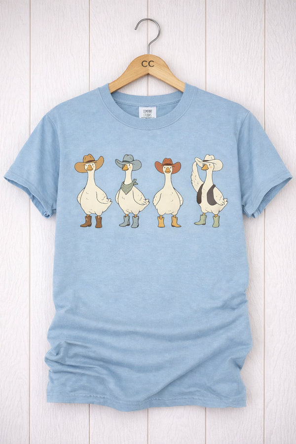 Cowboy Geese Western Graphic Tee