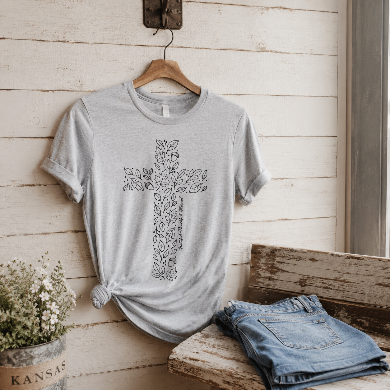 Grateful Thankful Blessed Cross